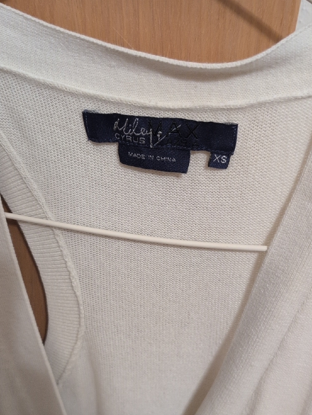 Miley Cyrus & Max Azria Off-White Knit Tank